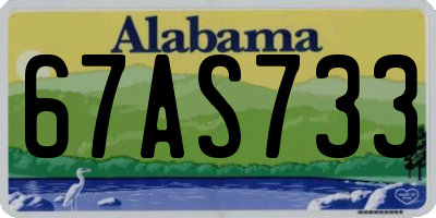 AL license plate 67AS733