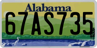AL license plate 67AS735