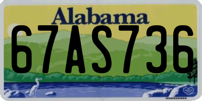 AL license plate 67AS736