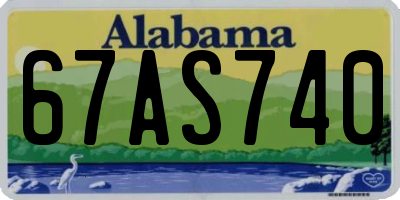 AL license plate 67AS740