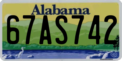 AL license plate 67AS742