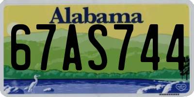 AL license plate 67AS744
