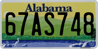 AL license plate 67AS748