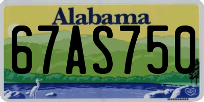 AL license plate 67AS750