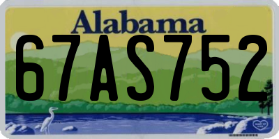 AL license plate 67AS752