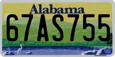 AL license plate 67AS755