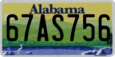 AL license plate 67AS756