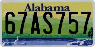 AL license plate 67AS757
