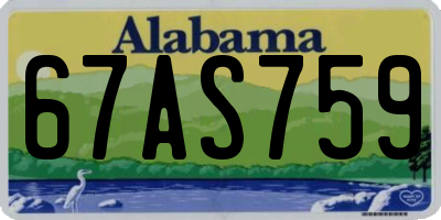 AL license plate 67AS759