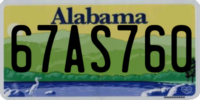 AL license plate 67AS760