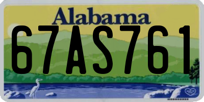 AL license plate 67AS761