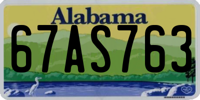 AL license plate 67AS763
