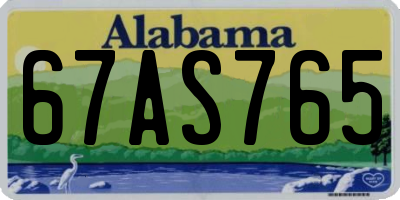 AL license plate 67AS765