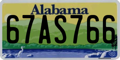 AL license plate 67AS766