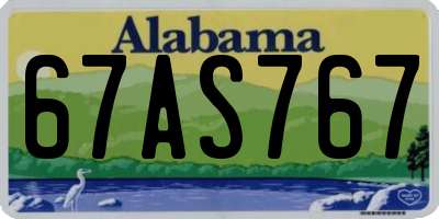 AL license plate 67AS767