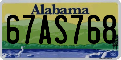 AL license plate 67AS768
