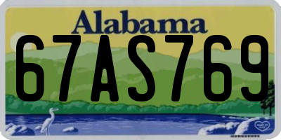 AL license plate 67AS769
