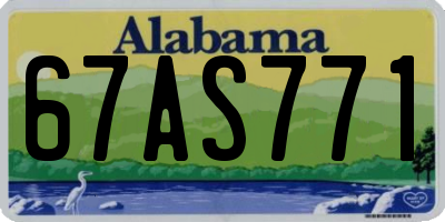 AL license plate 67AS771