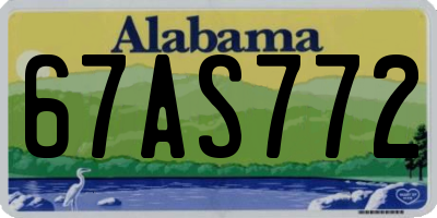 AL license plate 67AS772