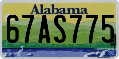 AL license plate 67AS775