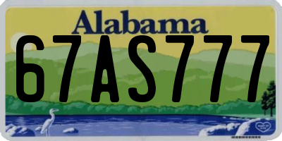 AL license plate 67AS777