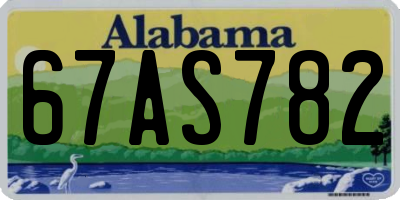AL license plate 67AS782