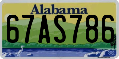 AL license plate 67AS786