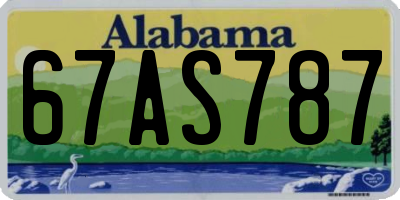 AL license plate 67AS787