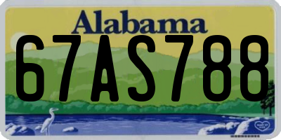 AL license plate 67AS788