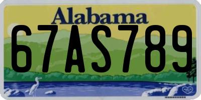 AL license plate 67AS789