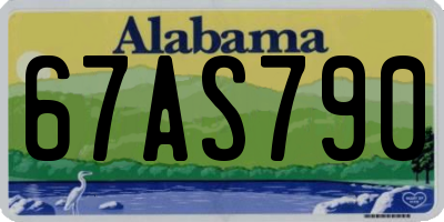 AL license plate 67AS790