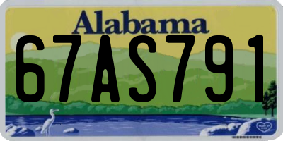 AL license plate 67AS791