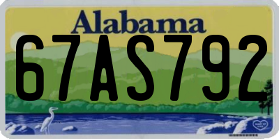 AL license plate 67AS792