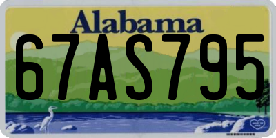 AL license plate 67AS795