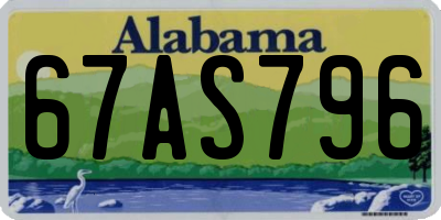AL license plate 67AS796