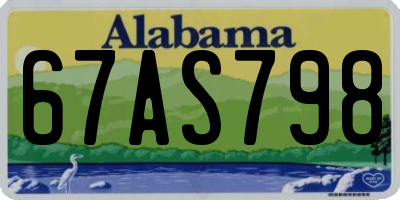 AL license plate 67AS798