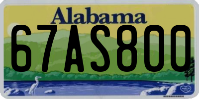 AL license plate 67AS800