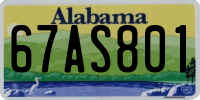 AL license plate 67AS801