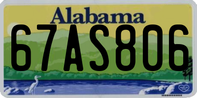 AL license plate 67AS806