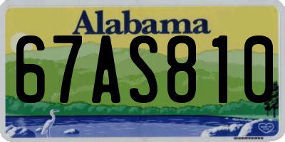 AL license plate 67AS810