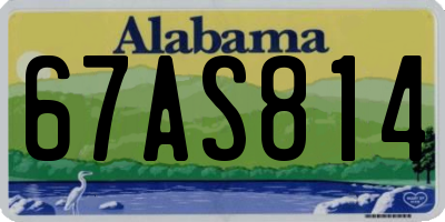 AL license plate 67AS814