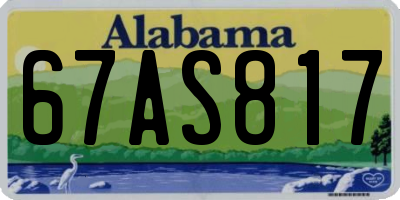 AL license plate 67AS817