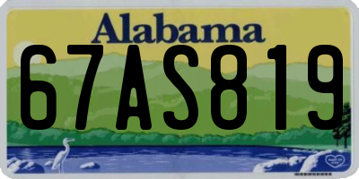 AL license plate 67AS819