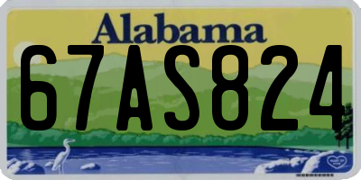 AL license plate 67AS824