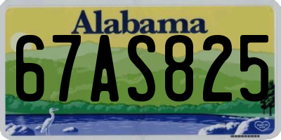AL license plate 67AS825