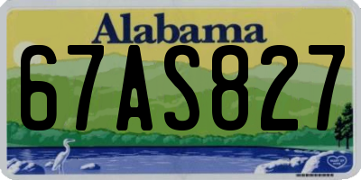AL license plate 67AS827