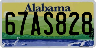 AL license plate 67AS828