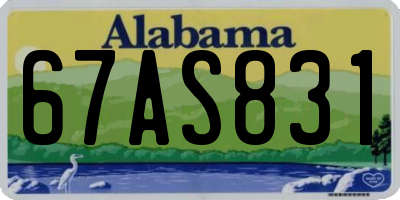 AL license plate 67AS831