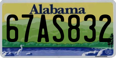 AL license plate 67AS832