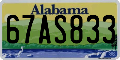 AL license plate 67AS833